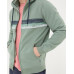 Brooke Chest Stripe Zip Light Green Hoodie