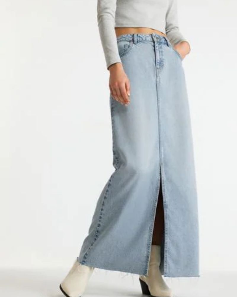 Denim Maxi Skirt