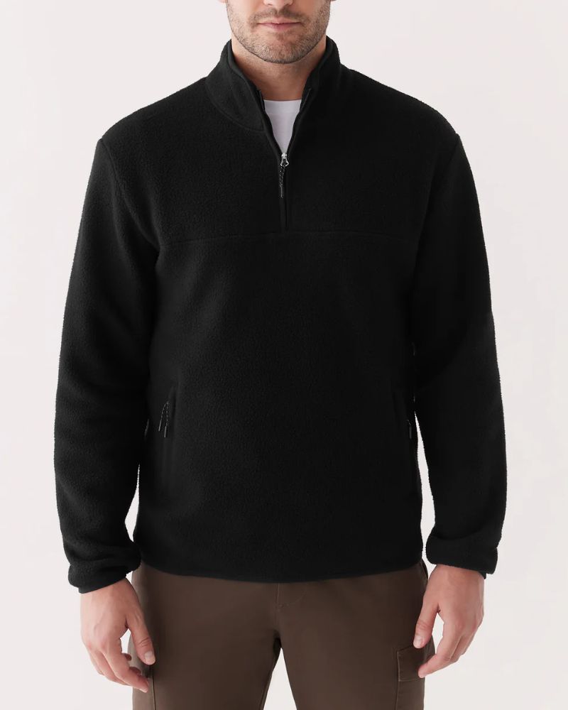 Axis Polar Fleece Pullover Sweater in Black