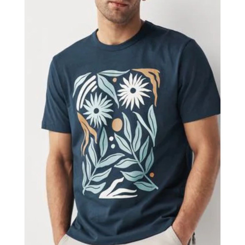 Navy Print T-Shirts for Men