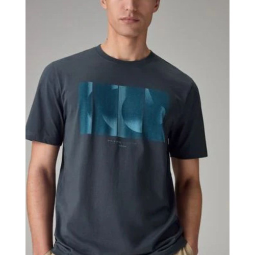 Navy Smart Fade Shape Graphic T-Shirt